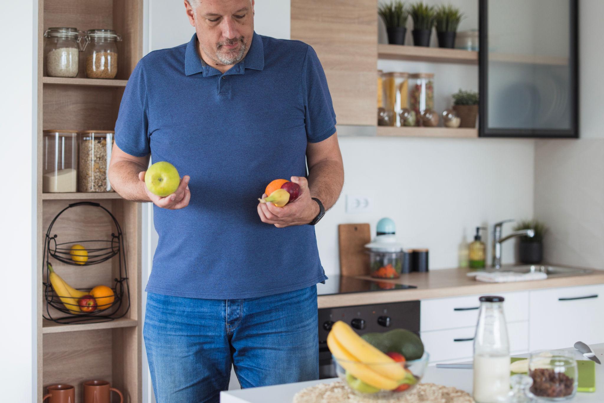 Person cooking in a kitchen